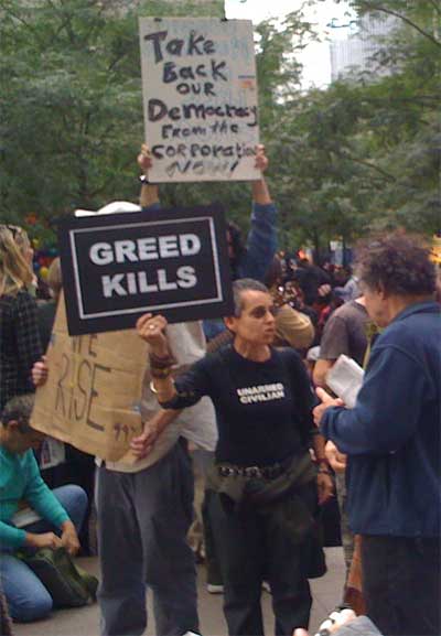 protesters at occupy wall street